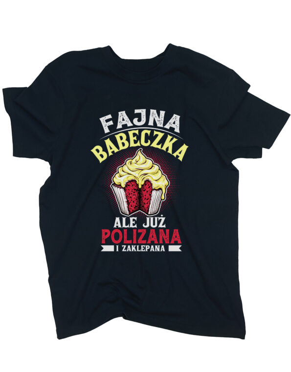 koszulka fajna babeczka czarna