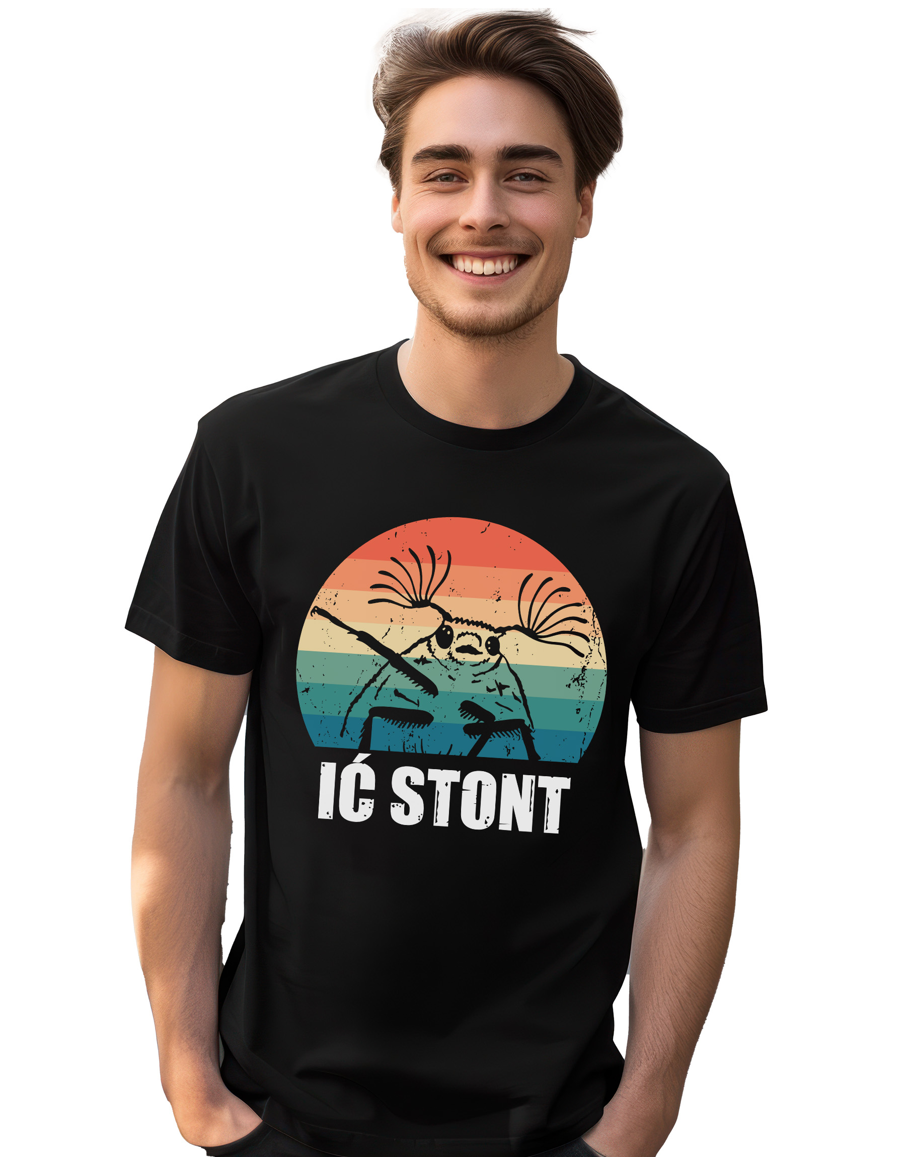 koszulka-ic-stont-czarna-model-meska koszulka ić stont czarna model męska