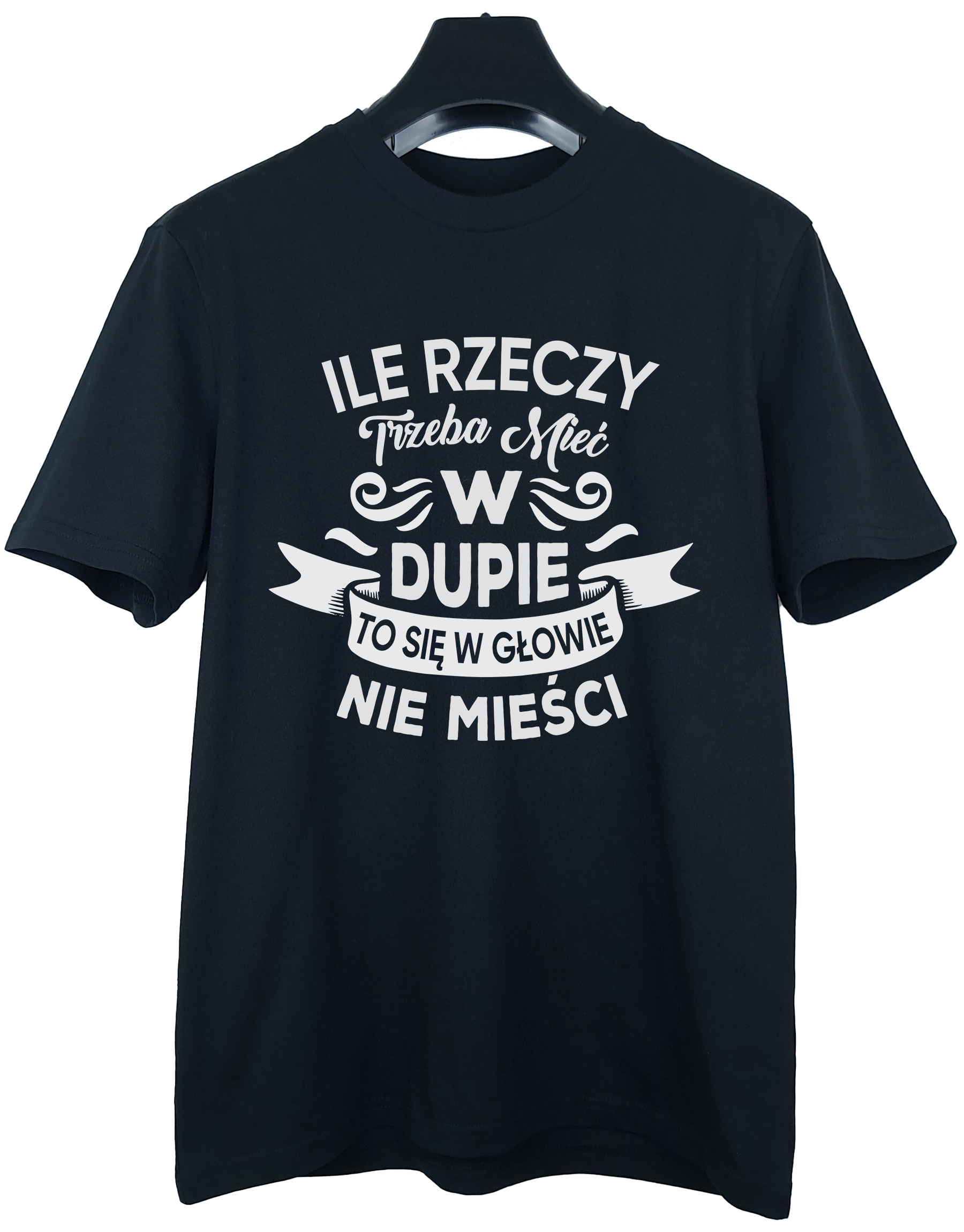 koszulka-ile-rzeczy-trzeba-mieć-w-dupie-czarna-wieszak koszulka ile rzeczy trzeba mieć w dupie czarna wieszak