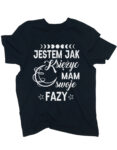 koszulka jestem jak księżyc czarna