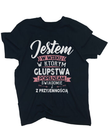 koszulka jestem w wieku czarna