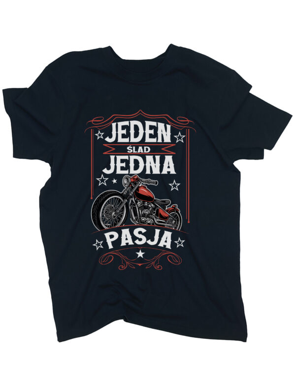 koszulka motocyklowa jeden ślad czarna
