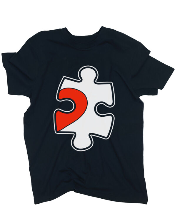 koszulka walentynki puzzle prawy czarna