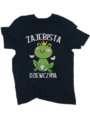 koszulka żajebista dziewczyna czarna