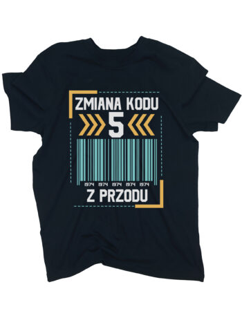 koszulka zmiana kodu 5 z przodu czarna