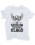 koszulka-50-lat-rzezbilem-biala