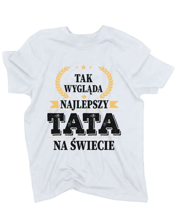 koszulka najlepszy tata biała