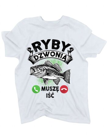 Koszulka Męska Ryby Dzwonią Biała