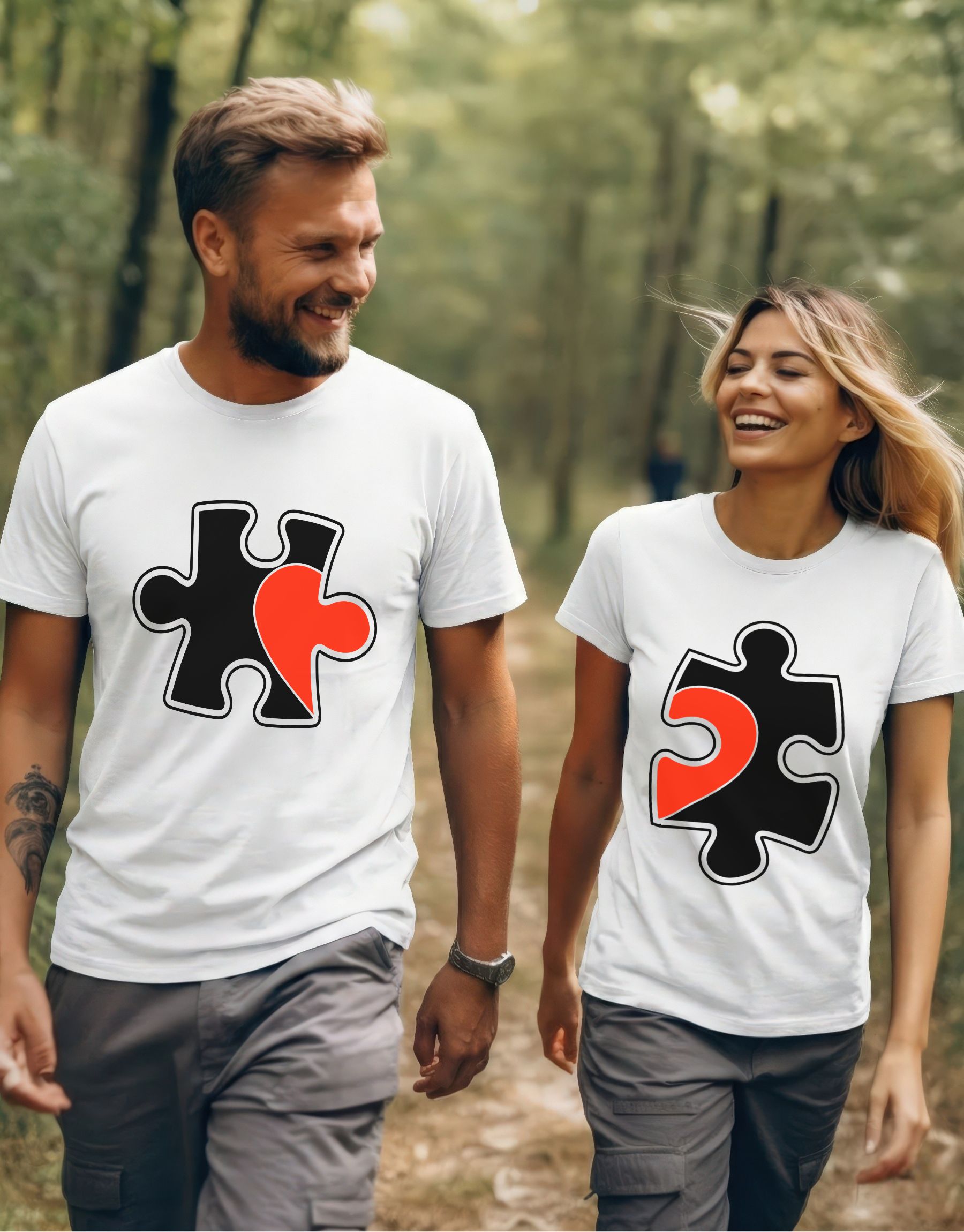 koszulki-puzzle-biale-para