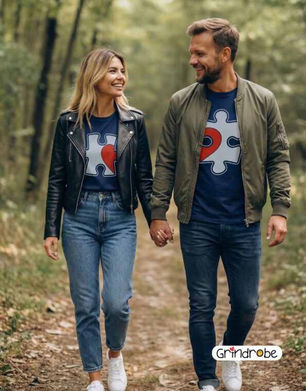 para w koszulka na walentynki puzzle