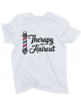 koszulka-barber-therapy-and-a-haircut-biala