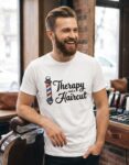koszulka-barber-therapy-and-a-haircut-biala