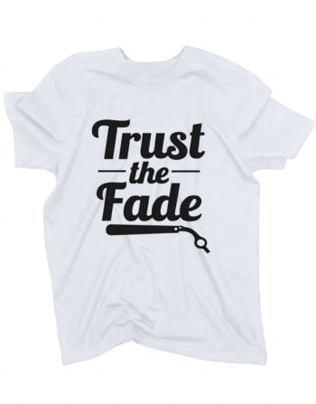 koszulka barber trust the fade biala