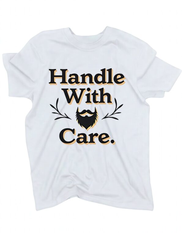 koszulka brodacz handle with care biala
