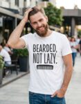 koszulka-bearded-not-lazy-biala