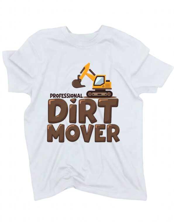 koszulka dirt mover dla budowlanca biala