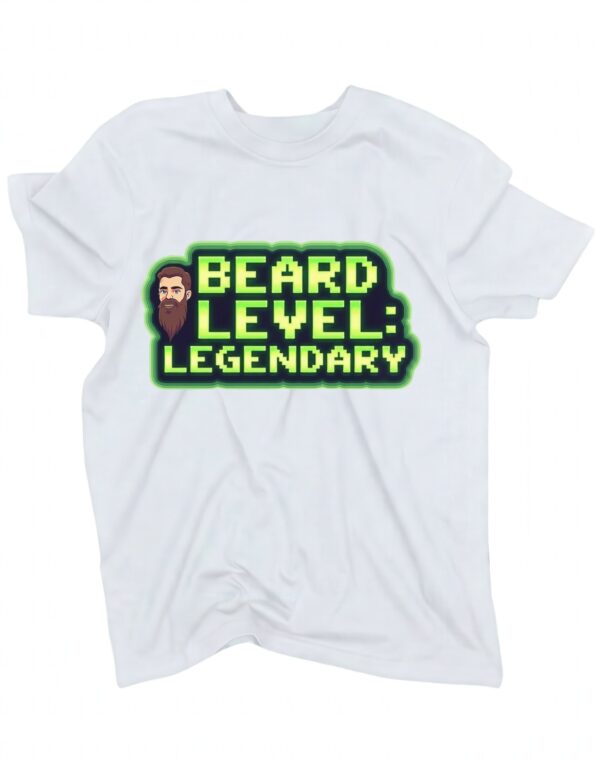 koszulka dla brodacza beard level biala