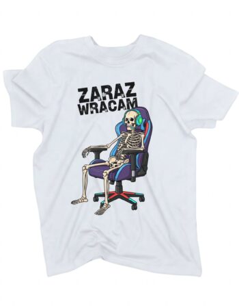 koszulka dla gracza zaraz wracam klasyk biala