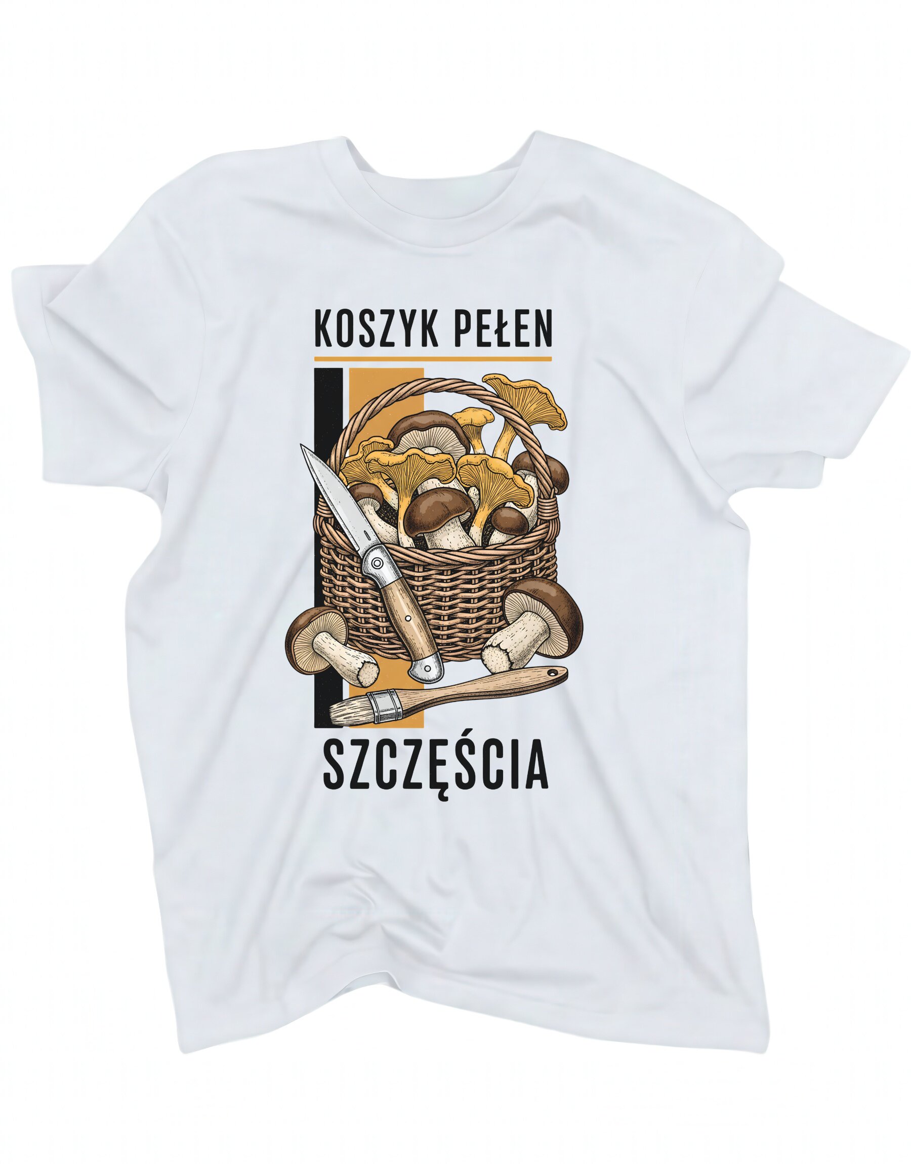 koszulka-dla-grzybiarza-koszyk-pelen-szczescia-biala koszulka dla grzybiarza koszyk pelen szczescia biala