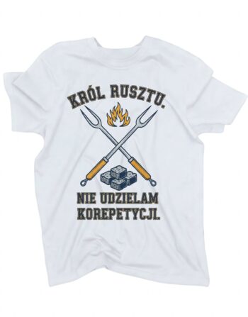 koszulka grill krol rusztu biala