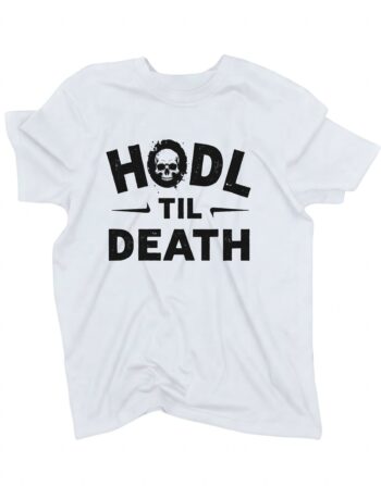 koszulka hodl til death biala