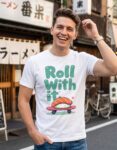 koszulka-sushi-roll-with-it-biala