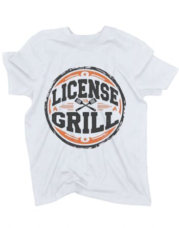 koszulka license to grill biala