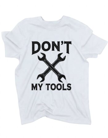 koszulka mechanik don’t touch my tools biala