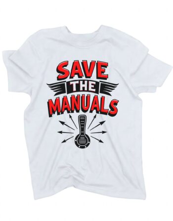 koszulka meska save the manuals biala
