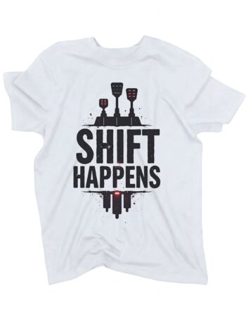 koszulka meska shift happens biala
