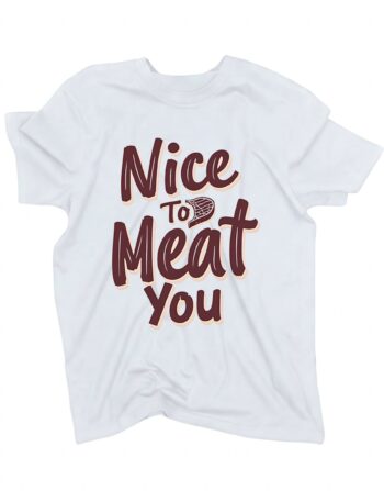 koszulka nice to meat you biala