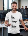 koszulka-eat-sleep-code-biala