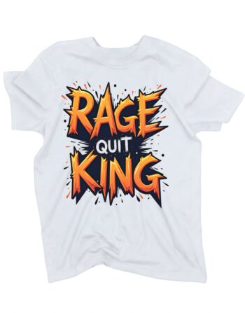 koszulka rage quit king biala