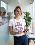 koszulka-the-boss-is-busy-biala