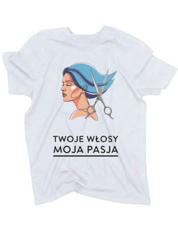 koszulka twoje wlosy moja pasja biala