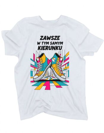 koszulka zawsze w tym samym kierunku biala